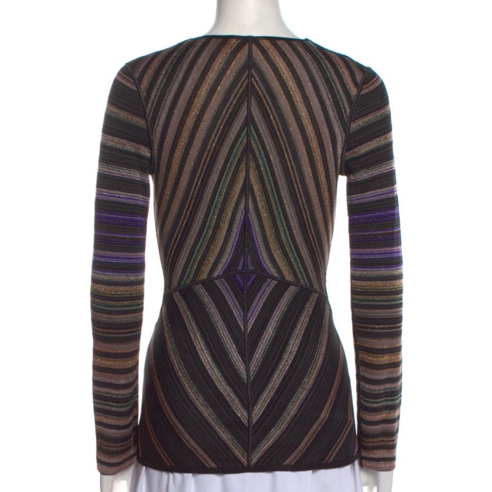 Missoni Multicolor Striped V‑Neck Knit Top - Picture 2 of 15